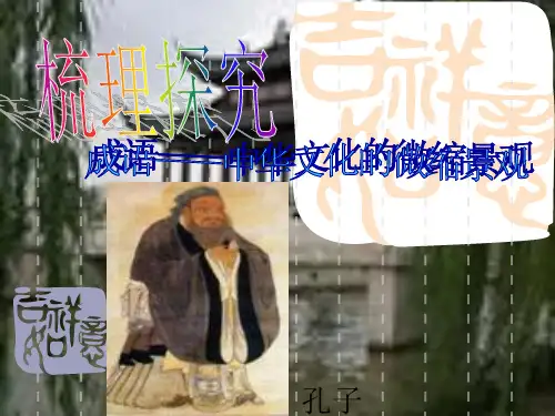 梳理探究 成语：中华文化的微缩景观(共43张PPT) (1)