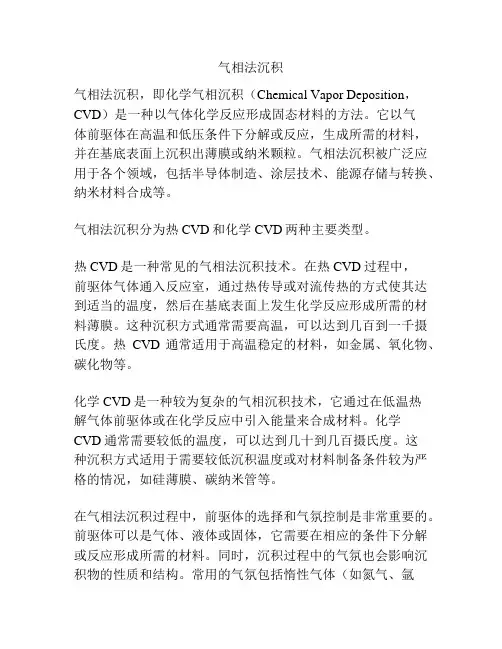 气相法沉积