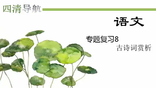 四清导航2017—语文人教八年级上册习题课件：专题复习8
