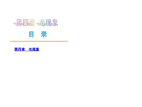 新教材人教版八年级物理上册复习课件第四章_光现象