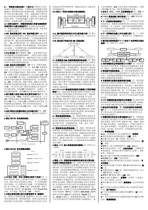 通信工程师通信专业实务--精简版(含图)