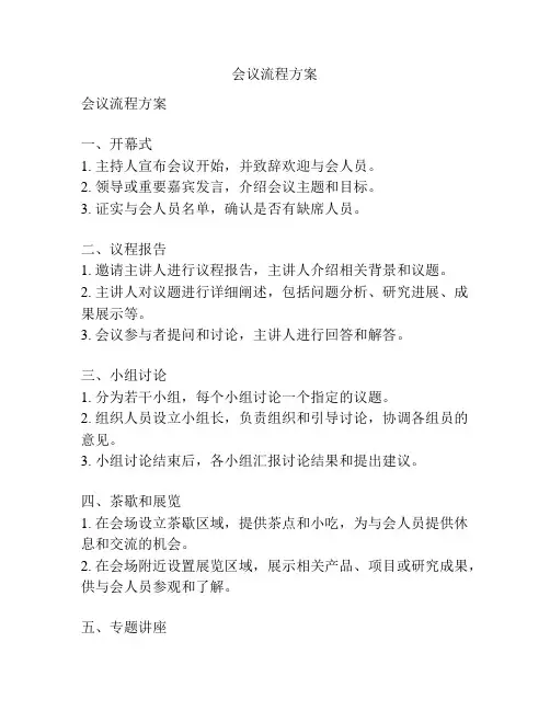 会议流程方案
