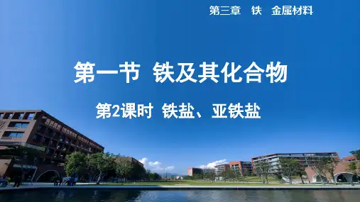 3.1.2铁盐、亚铁盐  课件 高一上学期化学人教版(2019)必修第一册