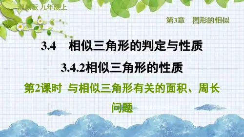 与相似三角形有关的面积、周长问题PPT课件