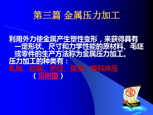 第三篇 金属塑性加工