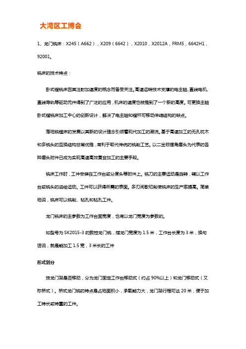 普通龙门铣床规格型号有哪些【大全】