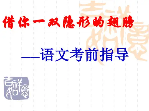 高考语文考前指导PPT课件