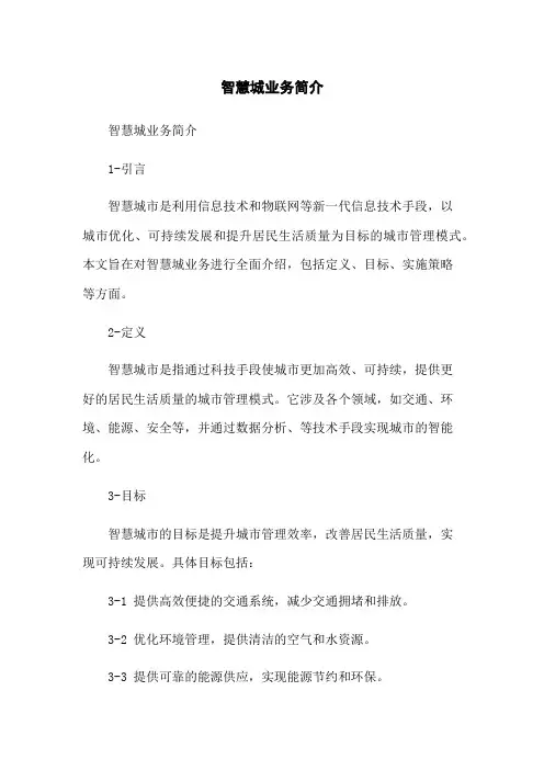智慧城业务简介