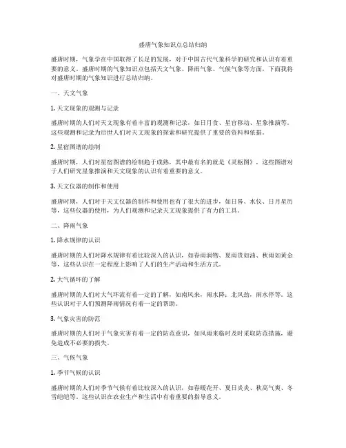 盛唐气象知识点总结归纳