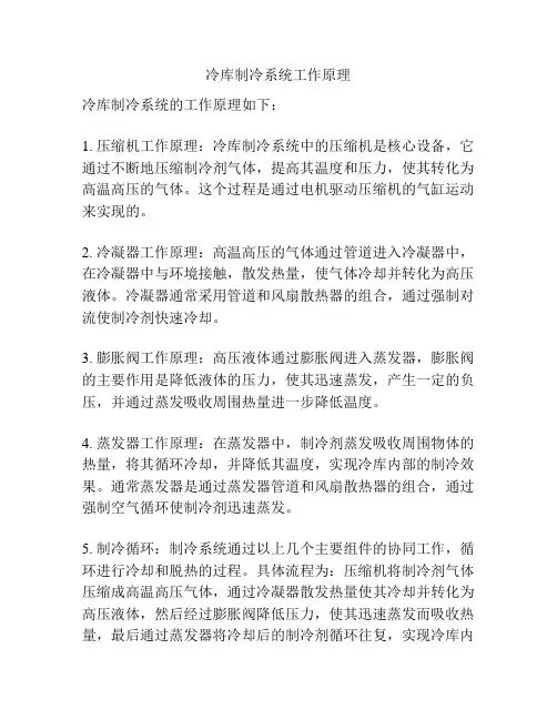 冷库制冷系统工作原理