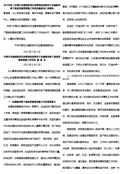 (最新)油田党建带团建文件8