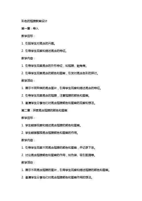 彩色的翅膀教案设计