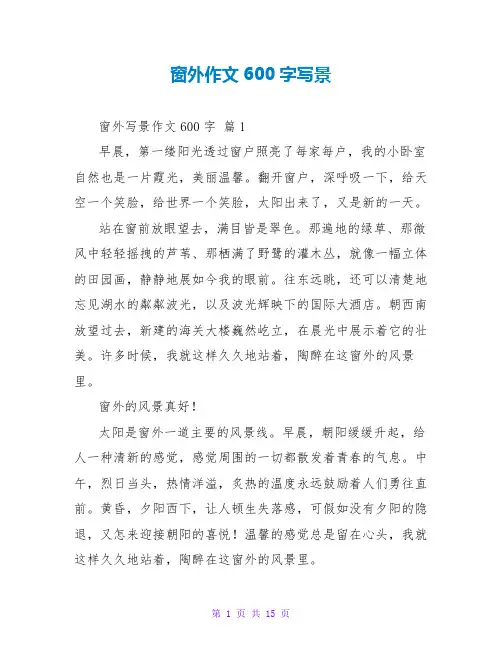 窗外作文600字写景