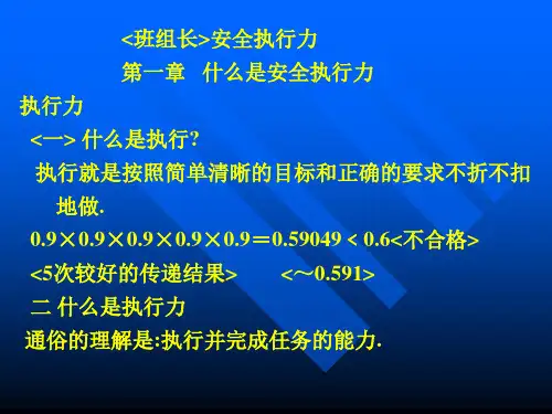《安全执行力》PPT课件