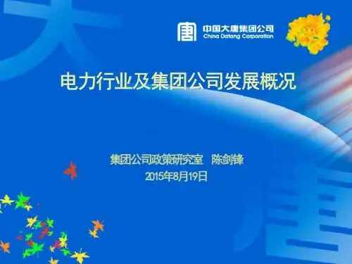 电力行业及集团公司发展概况-PPT稿子