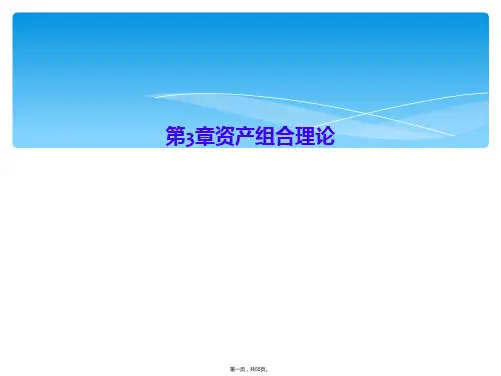 第3章资产组合理论