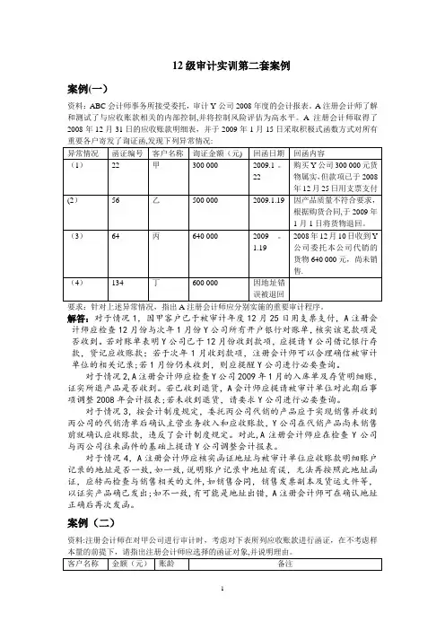 审计案例【范本模板】