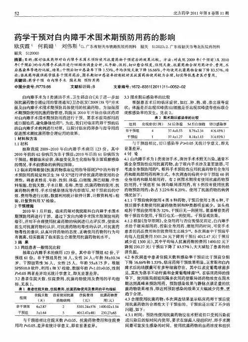 药学干预对白内障手术围术期预防用药的影响