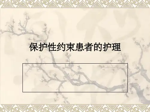 保护性约束患者的护理
