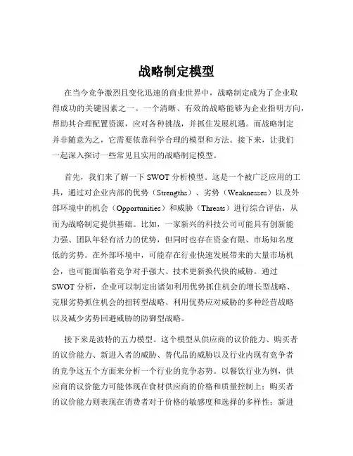 战略制定模型