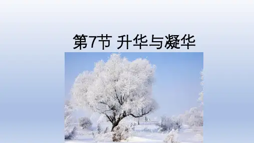 第7节升华与凝华(PPT课件(初中科学)19张)