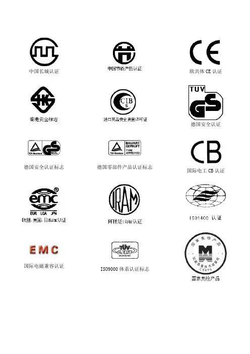 各类国际认证标识