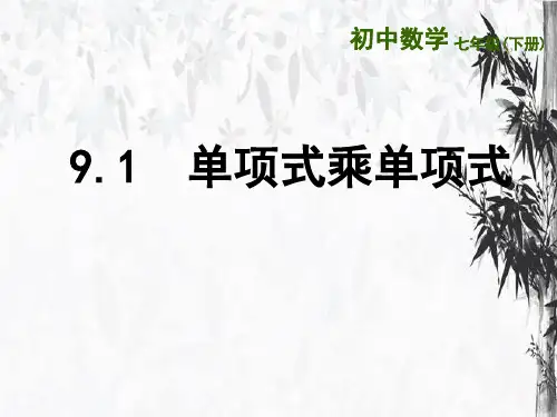 初中数学  单项式乘单项式3人教版精品公开课件