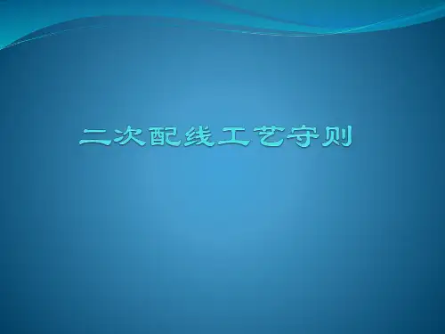 二次配线工艺守则