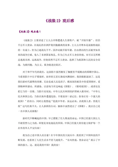 《战狼2》观后感_2