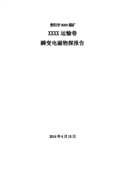 xxxx煤矿物探报告
