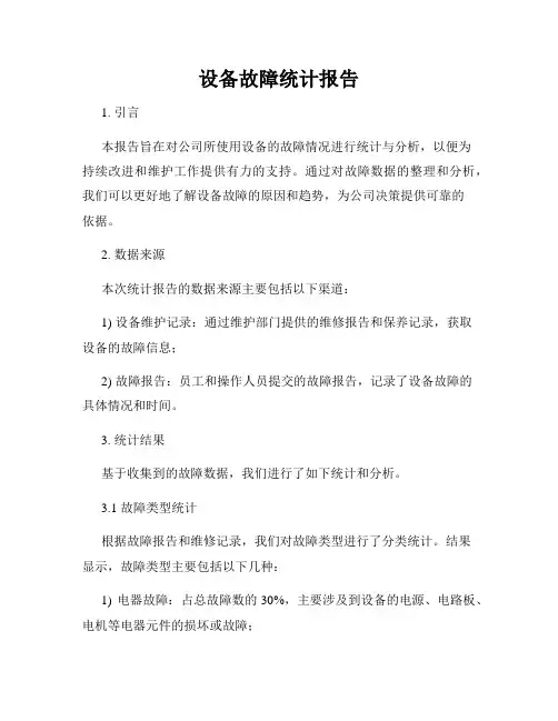 设备故障统计报告