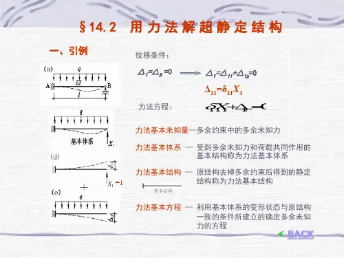 142用力法解超静定结构