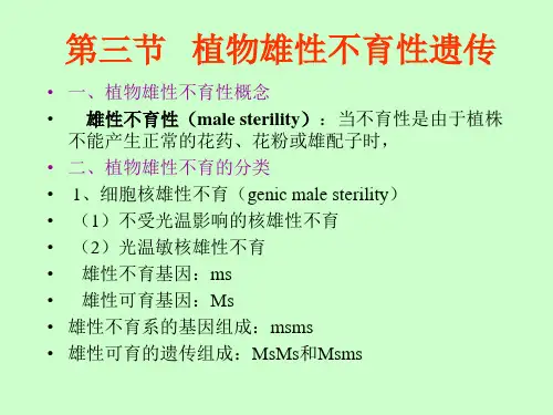 73植物雄性不育性遗传