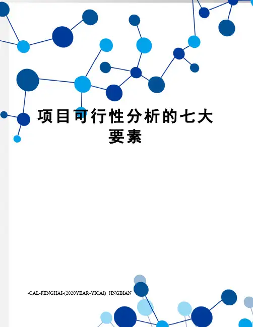 项目可行性分析的七大要素