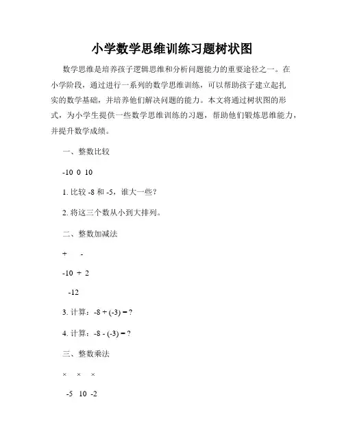 小学数学思维训练习题树状图