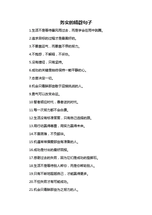 务实的精辟句子-概述说明以及解释