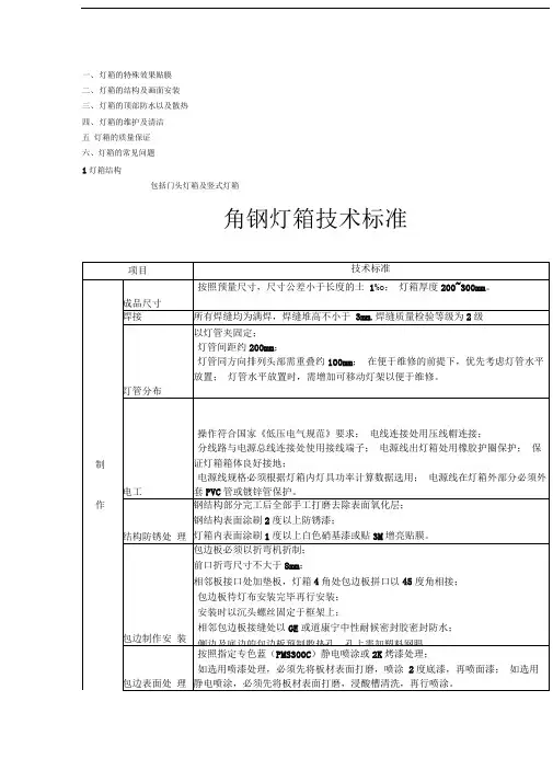 灯箱施工工艺