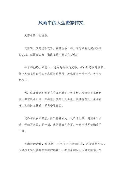 风雨中的人生资态作文