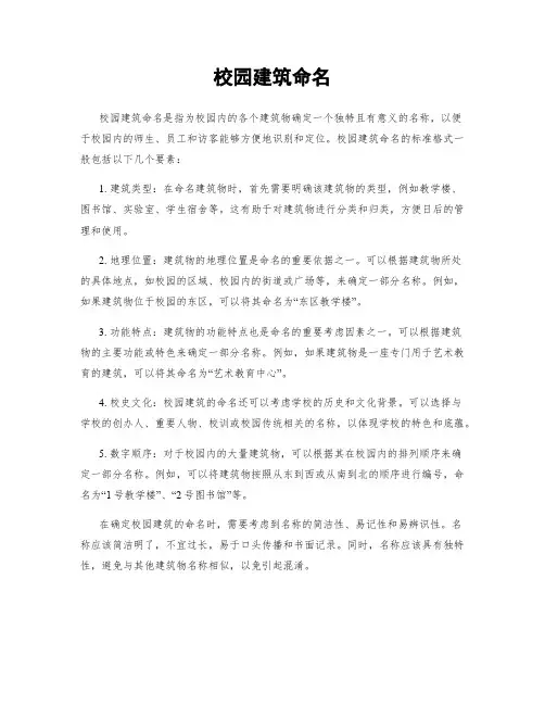 校园建筑命名