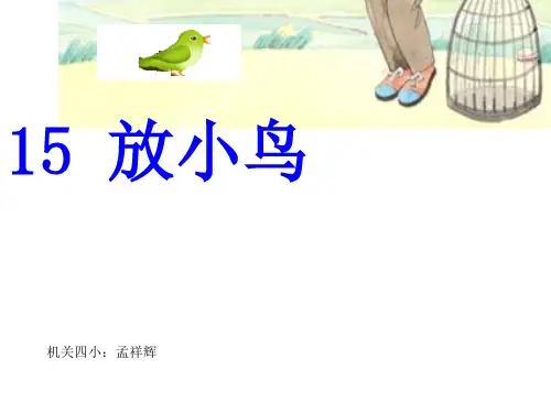 苏教版小学一年级下册语文：《放小鸟》