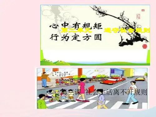 八年级道德与法治上册第二单元遵守社会规则第三课社会生活离不开规则第1框维护秩序课件1新人教版