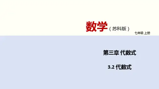 代数式(课件)七年级数学上册(苏科版)