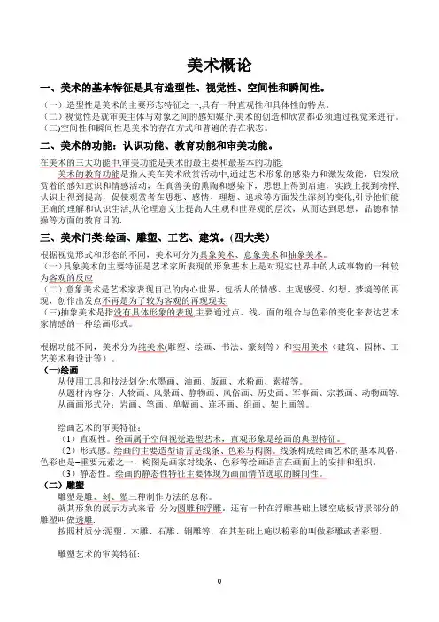 美术专业知识大全