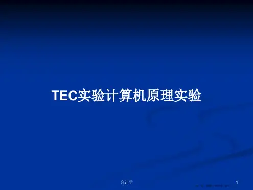TEC实验计算机原理实验学习教案
