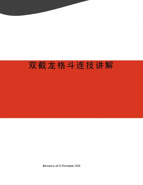 双截龙格斗连技讲解