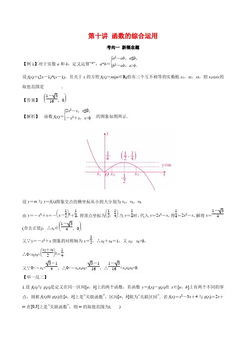 高考数学专题复习   函数的综合运用(解析版)