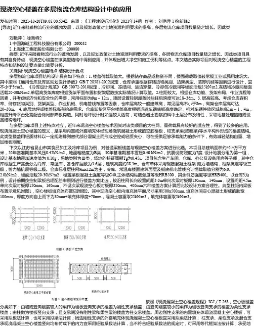 现浇空心楼盖在多层物流仓库结构设计中的应用