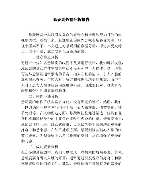 悬疑剧数据分析报告