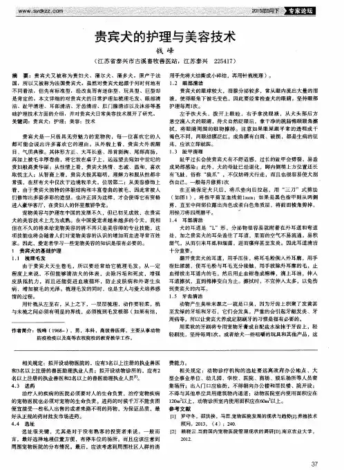 贵宾犬的护理与美容技术