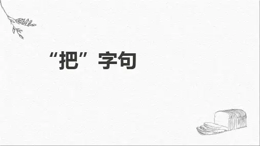 “把”字句 老外学汉语